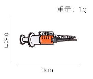 ピンバッジ 注射器 お医者さん バッジ ラペルピン ブローチ スーツ 可愛い 胸元 面白 グッズ 雑貨 R0412の商品画像 2