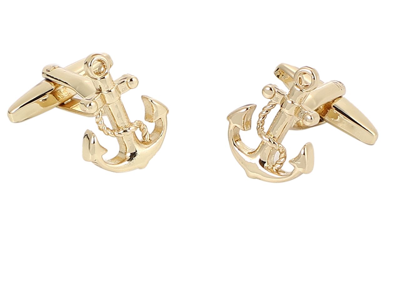 アンカー カフスボタン ゴールド 錨 モチーフ 2個セット メンズ スーツ アクセサリー 海 マリン プレゼ..
