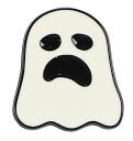 おばけ ピンバッジ ゴーストモチーフ ハロウィン 仮装 アクセサリー 表情付き ホワイト ブラック シンプル バッグ スーツ プレゼント R0456