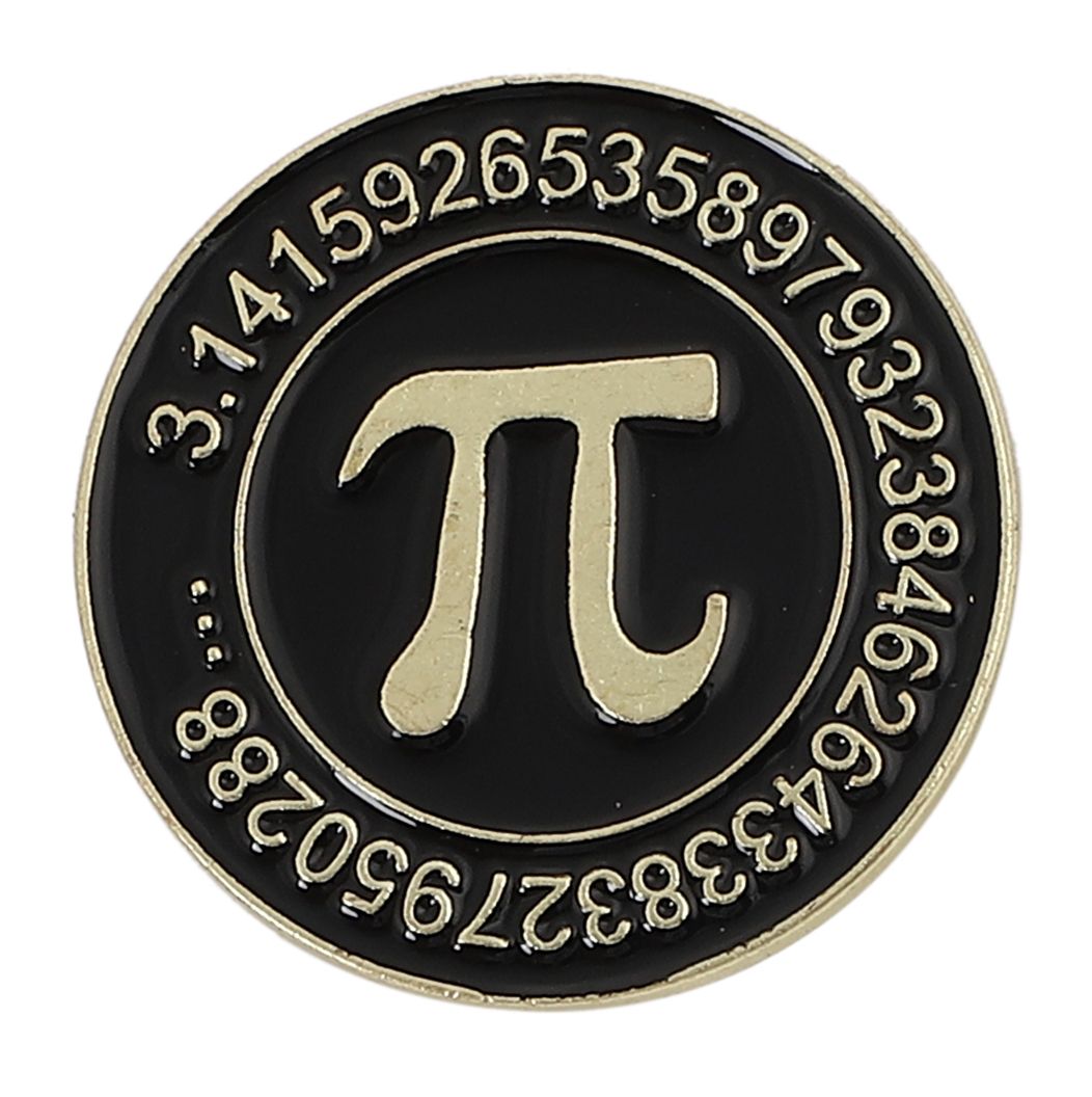 ピンバッジ π パイ 数学モチーフ 数式 円周率 3.14 数学雑貨 ゴールド ブラック ラペルピン ピンズ 理系 ギフト スーツ アクセサリー R0487