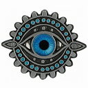 ピンバッジ イビルアイ 邪気払い 魔除け お守り ブルーアイ ラペルピン ピンズ メンズ レディース アクセサリー 幸運 シルバーカラー Don Flyee C...