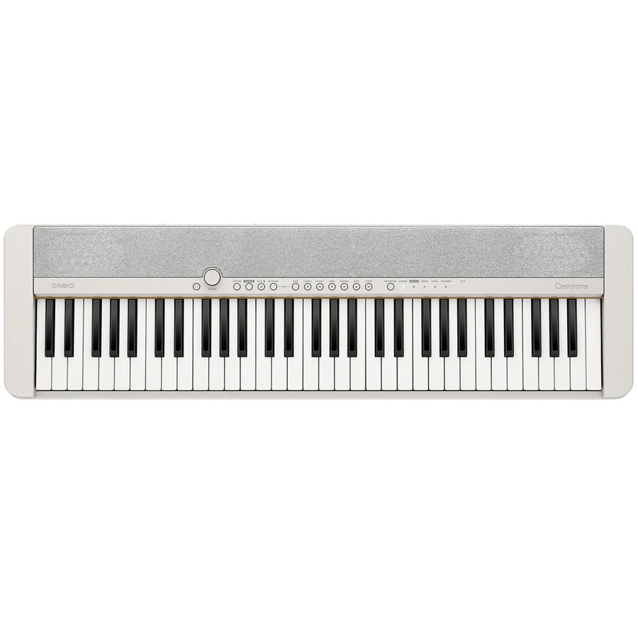 カシオ（CASIO) 電子キーボード Casiotone CT-S1 WE（ホワイト） タッチレスポンス付き61鍵標準鍵盤 シンプルデザイン