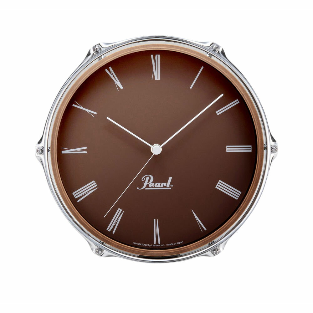 Pearl Drum Style Clock BR ブラウン ドラムスタイル クロック 限定品 時計