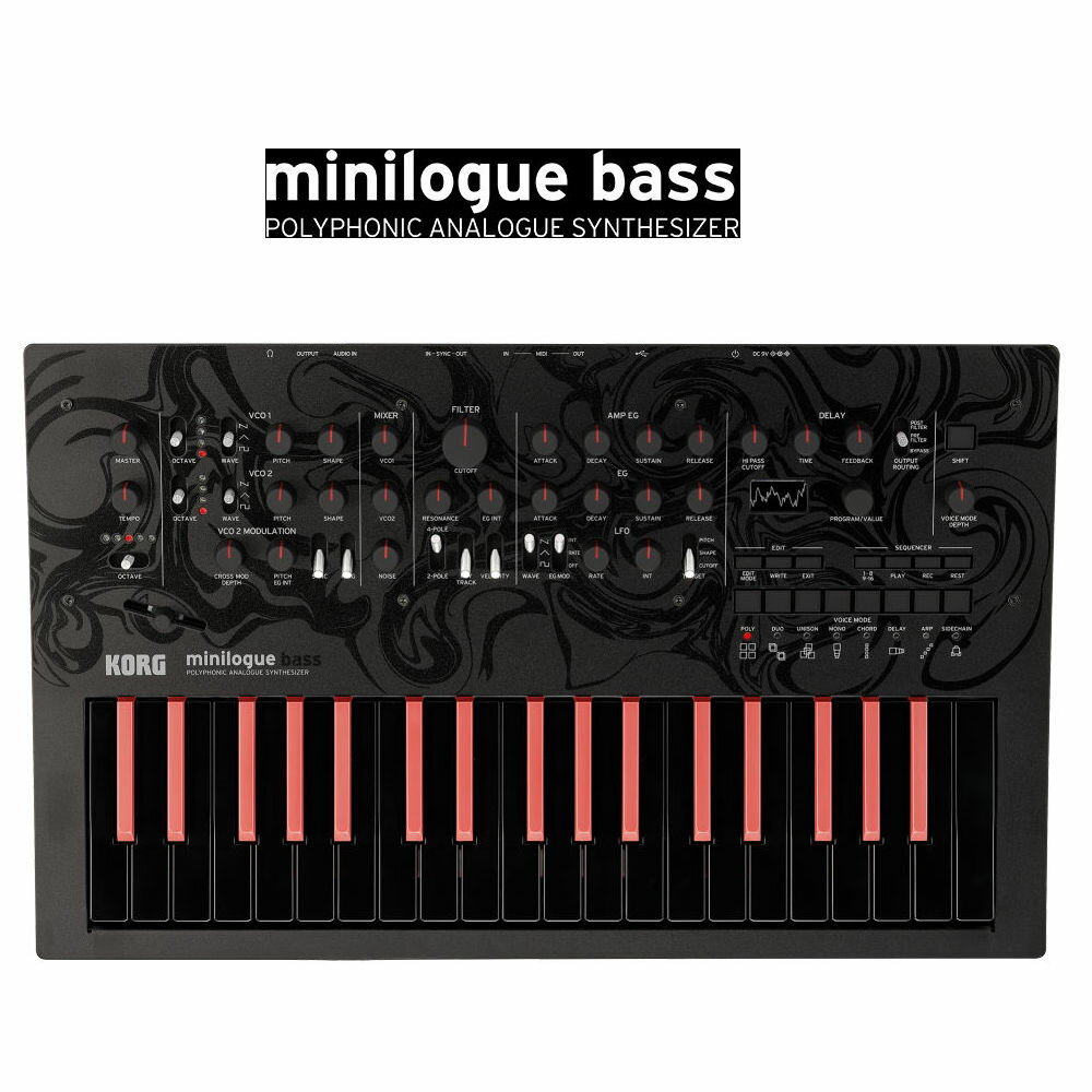 KORG minilogue bass Limited Edition POLYPHONIC ANALOGUE SYNTHESIZER RO AiO VZTCU[