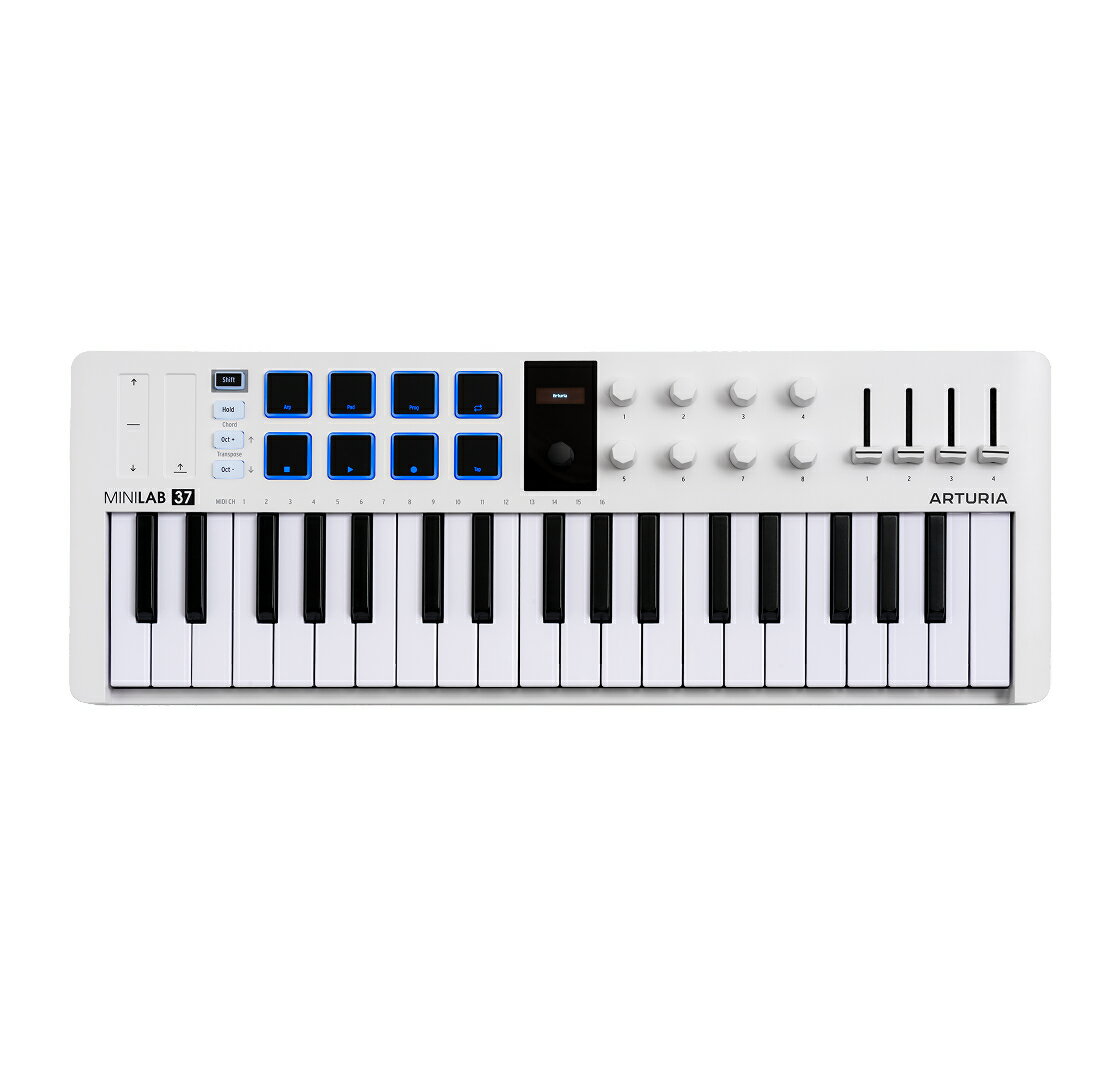 キーボード Arturia MiniLab 37 WH MIDI Controller Keyboard　コントローラー　スタジオ構築 ライブ