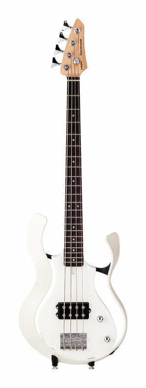 VOX VSB-1H Starstream Bass 1H 独創的なフォルムに秘められた絶妙なボディ・バランス!軽量設計、ショート・スケールStarstream Bassがお手頃な価格で登場! 独創的なフレーム構造、軽量設計、絶妙なボディ・バランスにより、高いプレイアビリティを実現するStarstream Bass。 ショート・スケールを採用し、持ち運びも苦にならない軽量・コンパクト設計等、見た目のインパクトさだけでなく、実用性に富んだ数々の仕様を実現しています。Starstream Bass Artistに引き続き、お手頃な価格で登場です。 Starstream Bass 1Hは、太くラウドな音色が特徴のハムバッキング・タイプのピックアップを搭載したベース・ギターです。ブラック、レッド、ホワイトの中からお選びいただけます。 絶妙なボディ・バランスを可能にするフレーム構造 フレーム構造による軽量なボディながら、抜群のボディ・バランスを実現。見た目のインパクトだけでなく、高い次元でのプレイアビリティも実現しました。 初心者や身体の小さい人でも弾きやすいベースとなっています。 30インチ(762 mm)ショート・スケールを採用 Starstream Bassでは弾きやすく、コンパクトな30インチ・ショート・スケールを採用しました。 軽量でコンパクト 約3.00kgと(平均的なストラト・キャスターよりも)軽く、持ち運びも苦になりません。 太くラウドな音色が特徴のハムバッキング・タイプのピックアップを搭載 プッシュ・スイッチ搭載のボリュームによって、ピックアップ内部のシリーズ接続、パラレル接続の切り替えができ、音色バリエーションも兼ね備えています。 SPECIFICATIONS ボディ:ポプラ +ABS樹脂フレーム スケール:30インチ(762mm) ネック: メイプル 指板:パープル・ハート フレット数:21 ナット幅:38 mm ゲージ:.045&#12316; .105 ピックアップ:ハム・バッキング・ピックアップx 1、シリーズ・パラレル切り替え(ボリュームプルでシリーズ) コントロール:1ボリューム、1トーン 付属品:ネック調整用レンチ、サドル調整用レンチ、ギグバッグ * すべての商品名または規格名は関係各社の商標または登録商標です。 * 製品の仕様および外観は改良のため予告なく変更する場合があります。