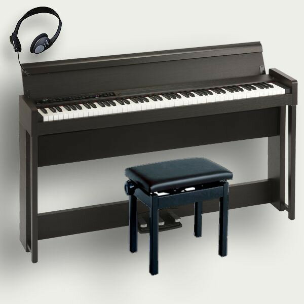 【Bluetooth搭載Airモデル】KORG 電子ピアノ 88鍵盤 C1 Air BR コルグ 高低椅子 純正 ヘッドホン付