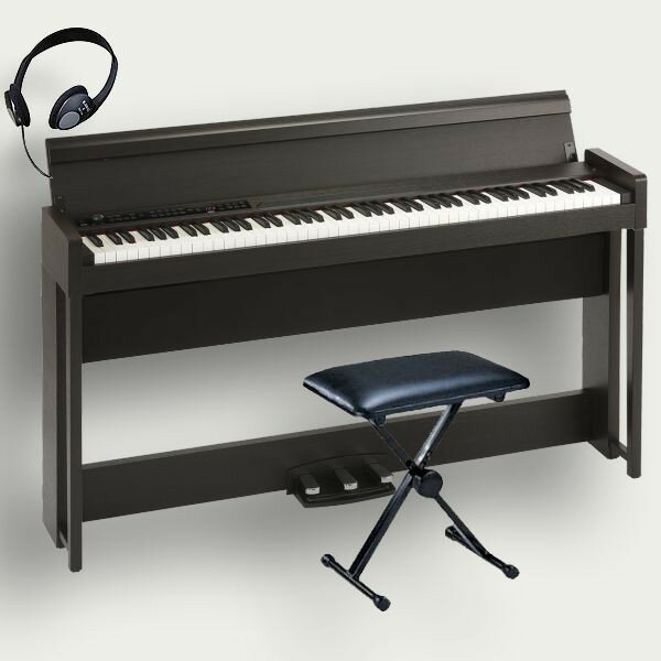 【Bluetooth搭載】KORG 電子ピアノ 88鍵盤 C1 Air BR コルグ 椅子 ヘッドホン付