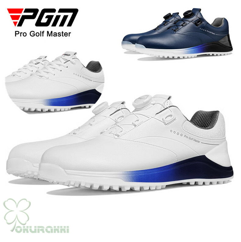 ゴルフ ゴルフシューズ ダイヤル式 ソフトスパイク メンズ スパイクシューズ スニーカー 靴 紳士 防水 人工皮革 1