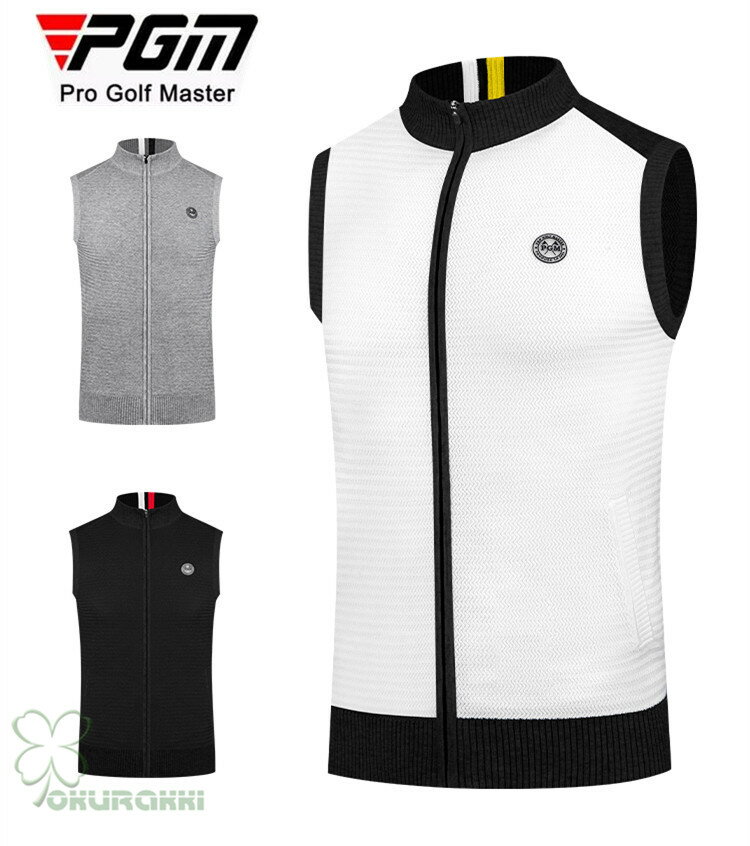 【すぐ使える超お得クーポン4％＆5％＆6％】ゴルフベスト メンズ ジャケット ウールセーター ゴルフウェア 防寒 保温 秋冬 スポーツウェア 男性用 紳士 カジュアル 通気性