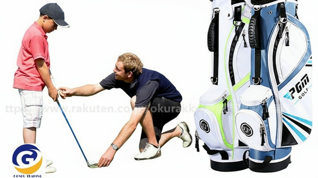 ゴルフクラブケース スタンド式キャディーバッグ 子供 キッズ用 クラブケース ゴルフ 練習用 軽量 大容..