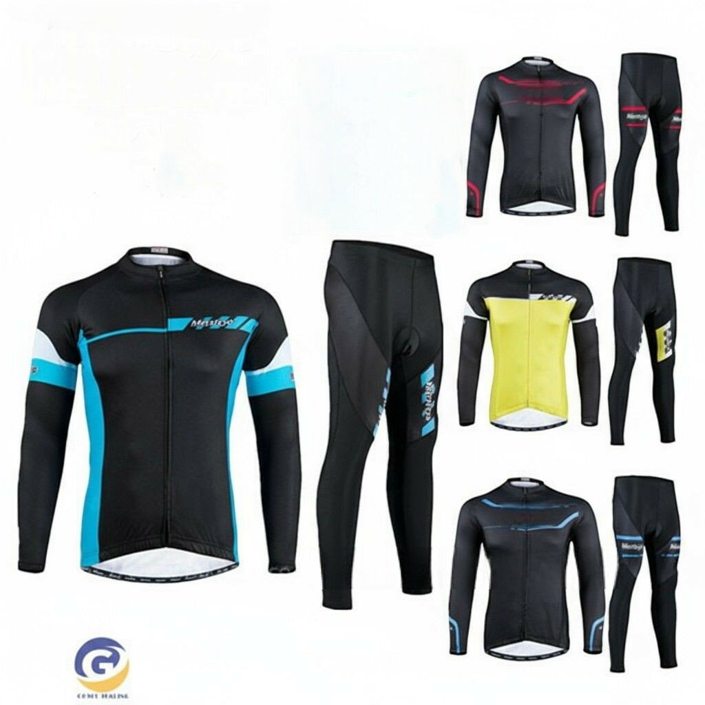 自転車ウエア サイクルウエア サイクルジャージ パンツ 長袖 上下セット ロードバイク　クロスバイク　サイクリング メンズ 春夏