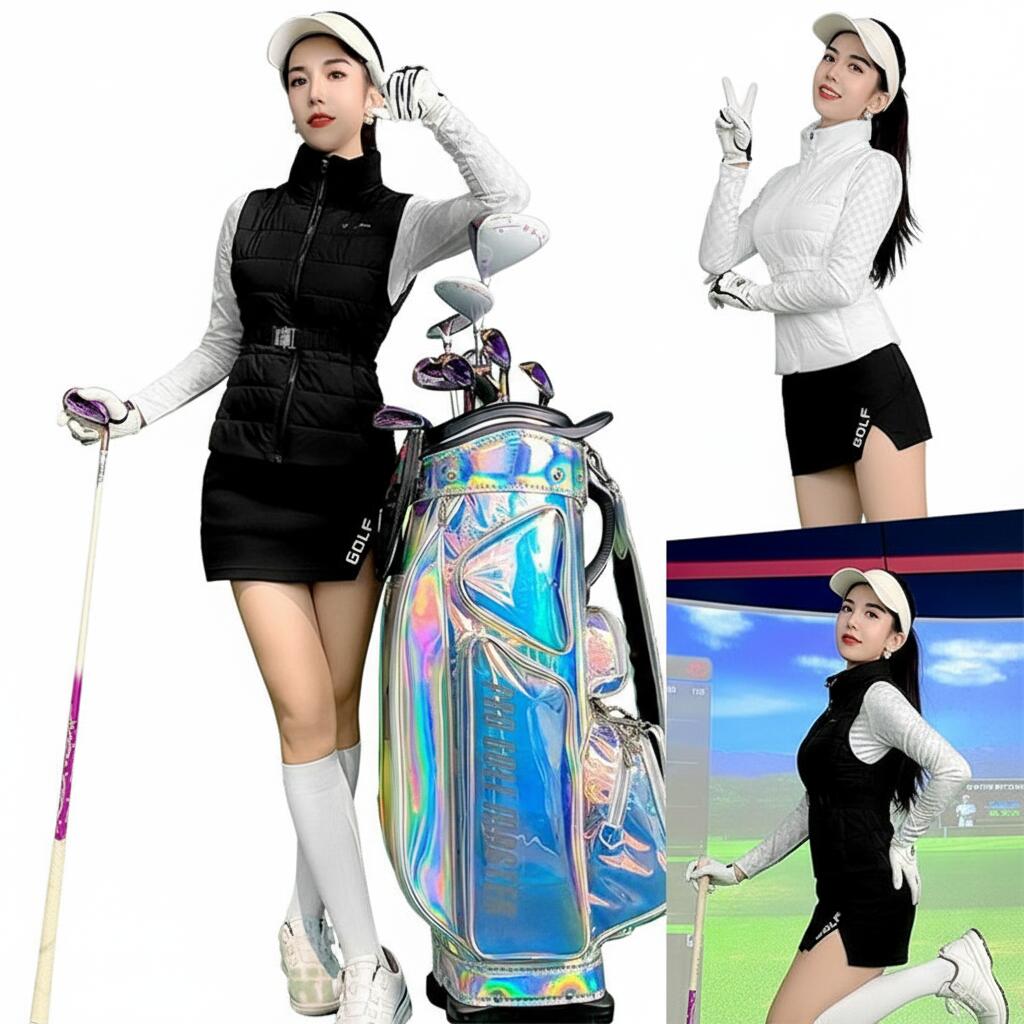 ゴルフベスト 中綿 レディース ジャケット ゴルフウェア 防風 保温 秋冬 スポーツウェア 女性用 カジュ..