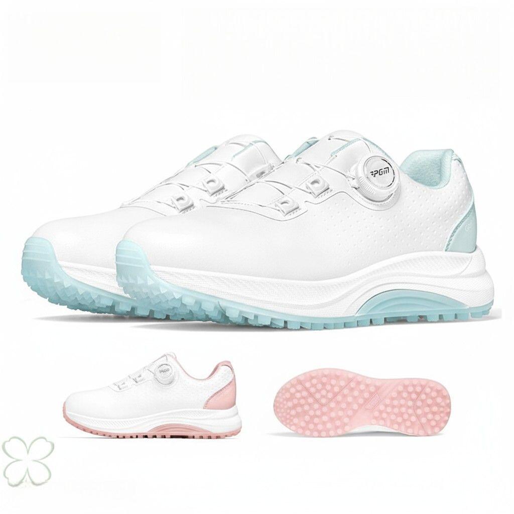 ゴルフ ゴルフシューズ 夏用 快適 通気 ダイヤル式 ソフトスパイク レディース スパイクシューズ スニ..