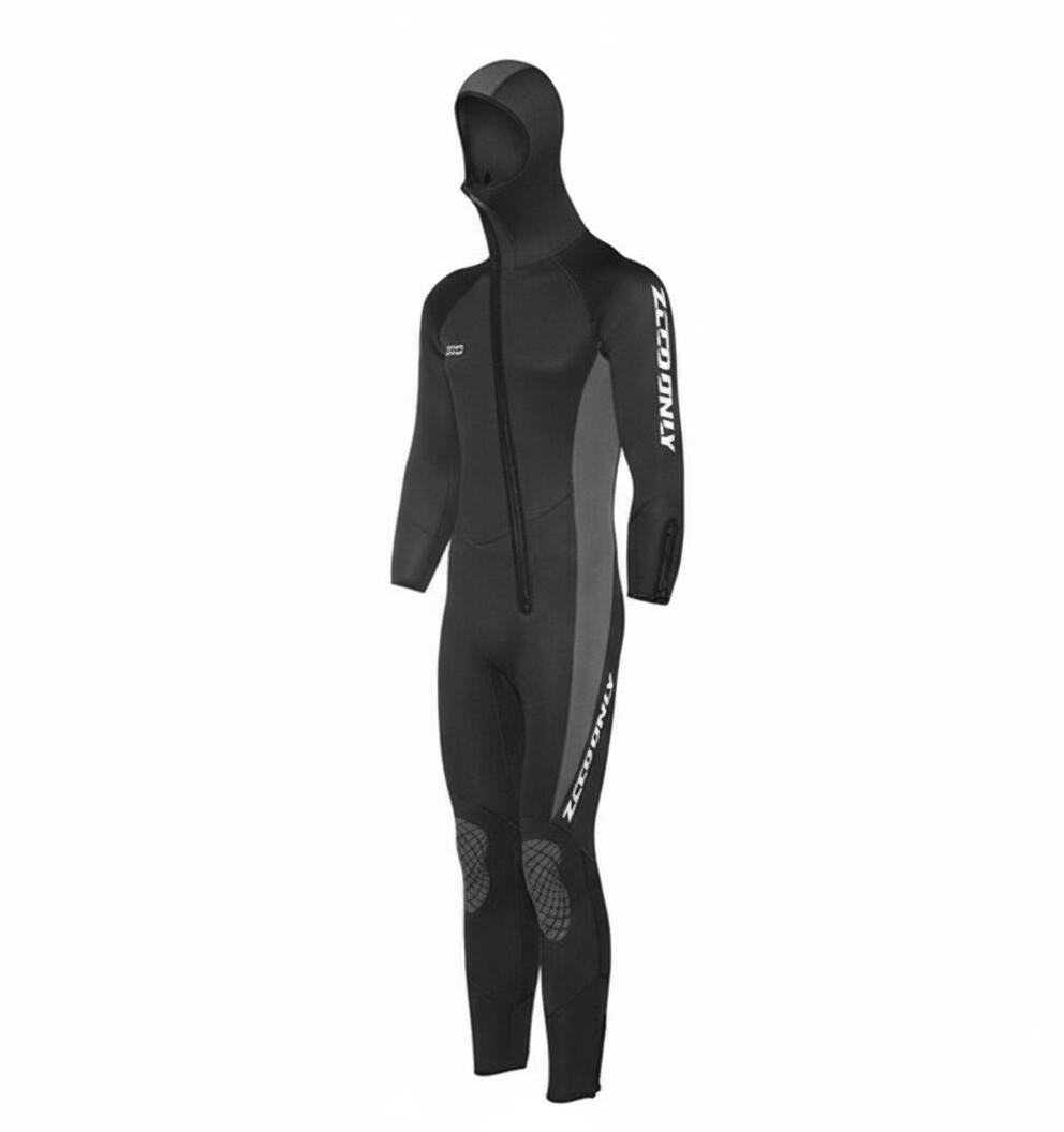ウェットスーツ 5mm フード付き ダイビング スピアフィッシング スキューバ フルスーツ マリンスポーツ..