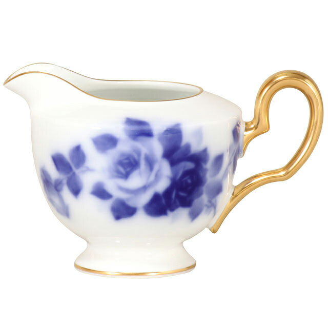 【大倉陶園公式 オンライン】 ブルーローズ クリーマー（小） ミルクポット 約125ml 日本製 磁器 おしゃれ クラシカル 洋風 和風 ホワイト 白磁 贈り物 ギフト プレゼント 贈答品 引き出物 結婚祝い お祝い 68BC/8011-Aのサムネイル