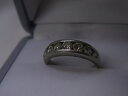 Pt900,ダイヤ入り,リング【中古】約#15