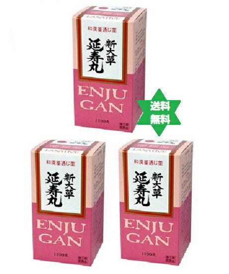 エンジュガン 延寿丸1300丸3個 新大草癖にならない便秘薬/大草薬品【第(2)類医薬品】 送料当店負担 No.51