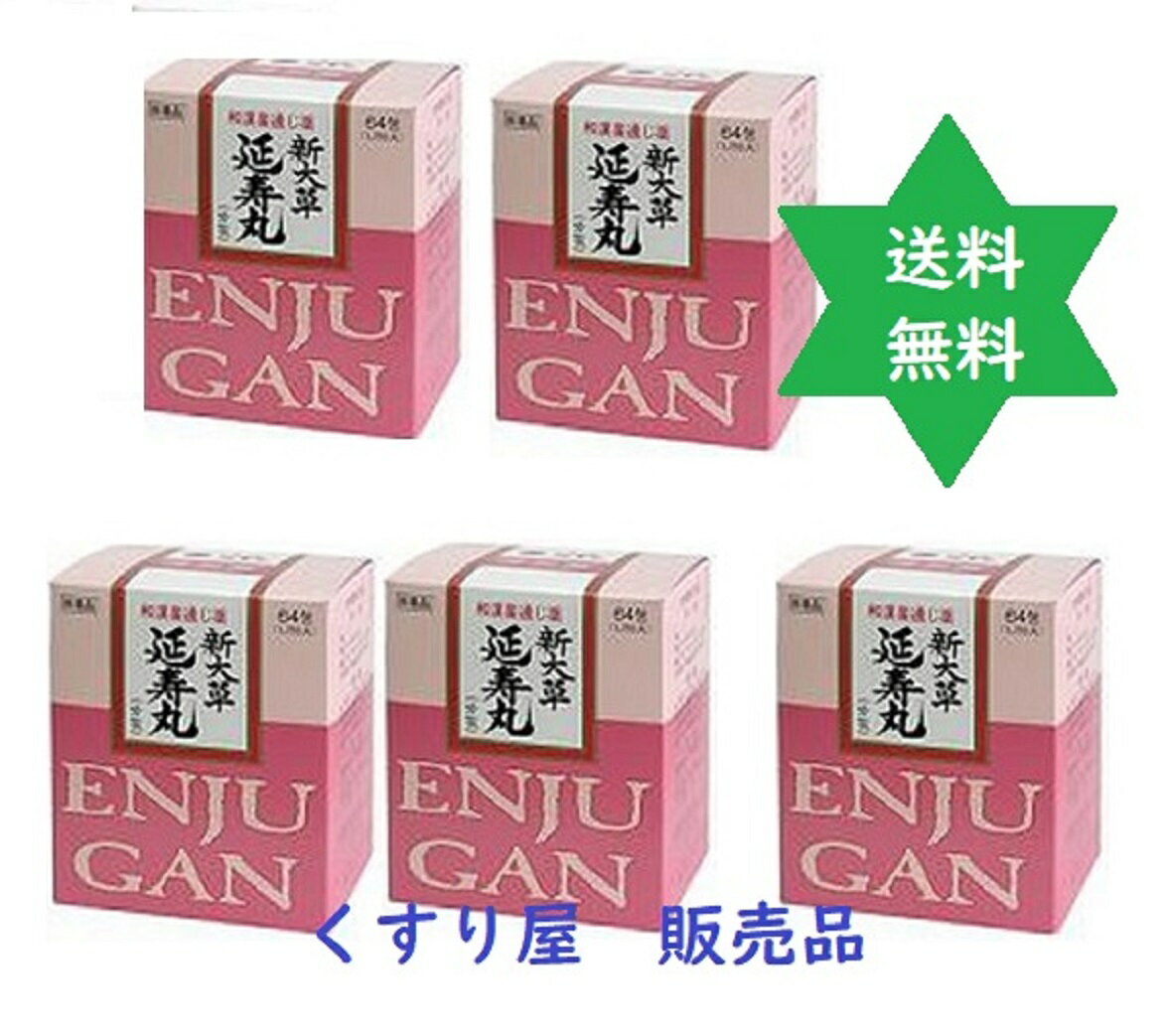 エンジュガン　延寿丸64包5個●3歳～OK/新大草癖にならない便秘薬・漢方【第(2)類医薬品】腸にうるおいを与えスムーズな排便.・送料当店負担　No.58