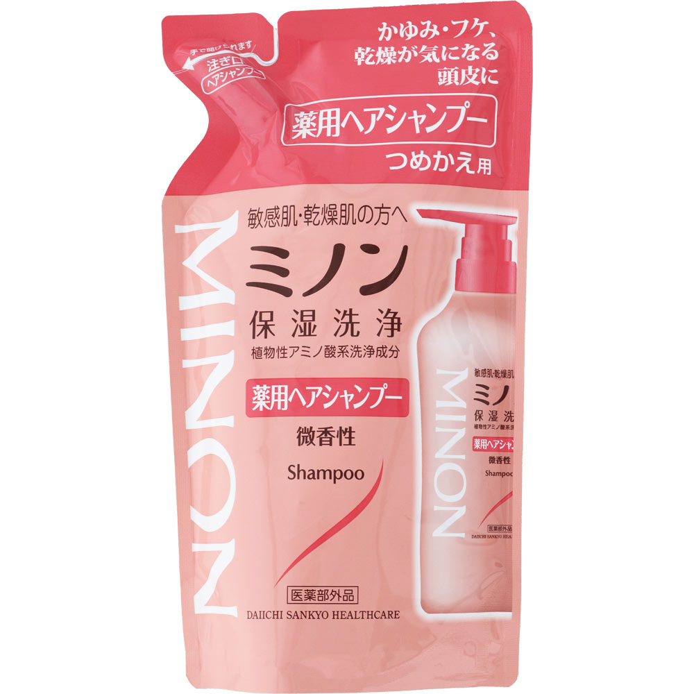 ミノン　薬用　ヘアシャンプー　つめかえ用　380ml 　ミノン　シャンプー　化粧品　　【レターパック便】