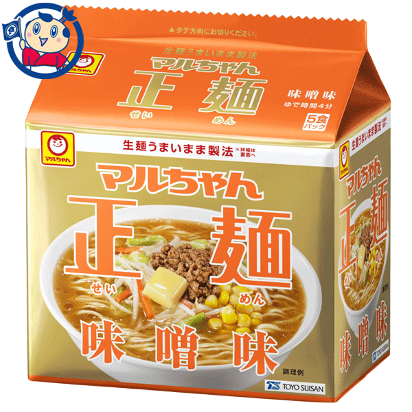 東洋水産 マルちゃん 正麺 味噌味 5食×6袋入×1ケース
