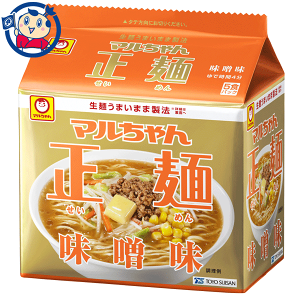 東洋水産 マルちゃん 正麺 味噌味 5食×6袋入×1ケース