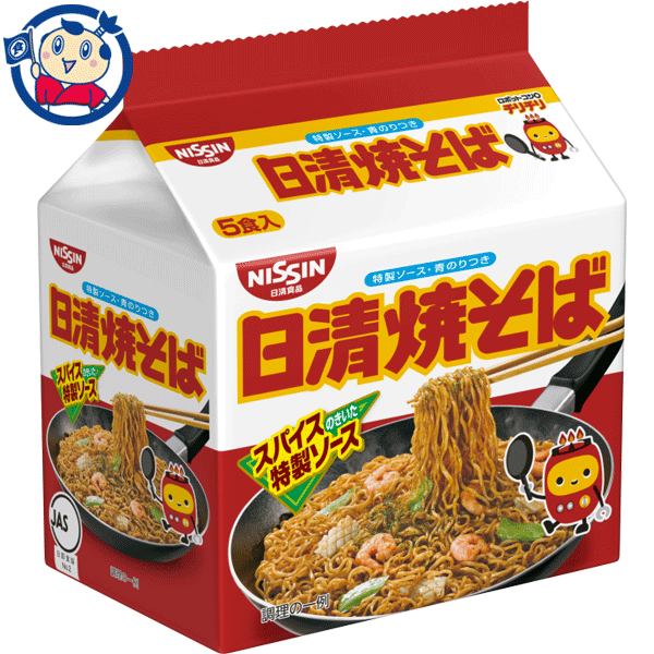 送料無料 インスタント麺 日清 日清焼そば 5食パック×6個入×1ケース
