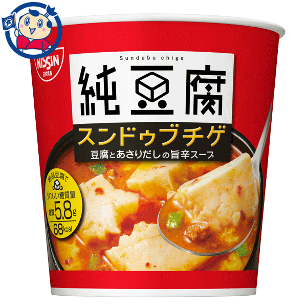 送料無料 カップスープ 日清 純豆腐 スンドゥブチゲスープ 17g×6個入×3ケースのサムネイル