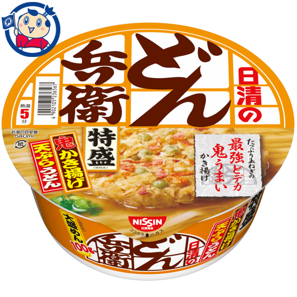 日清 どん兵衛特盛かき揚げ天ぷらうどん 138g 12個入 1ケース