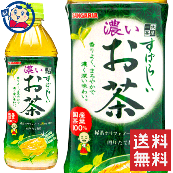 サンガリア すばらしい濃いお茶 500ml×24本入×2ケース