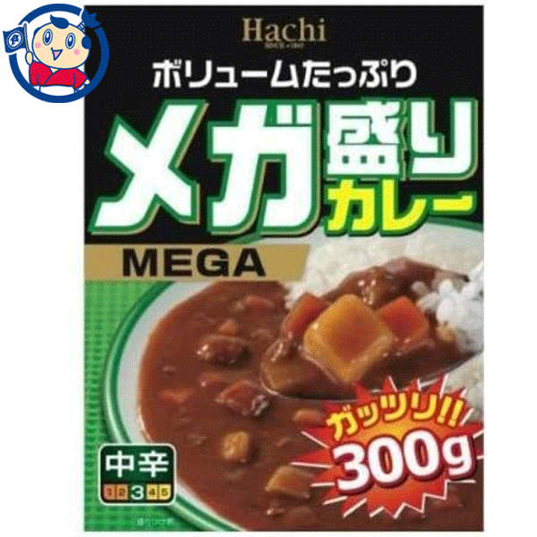 Hachi ボリュームたっぷり メガ盛りカレー 中辛 ガッツリ 300g×20個セット ( )