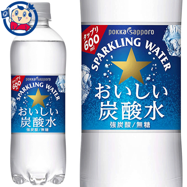 ポッカサッポロ おいしい炭酸水 600ml×24本入×2ケース