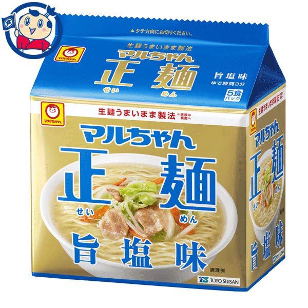 東洋水産 マルちゃん 正麺 旨塩味 5食パック×6個入×1ケース