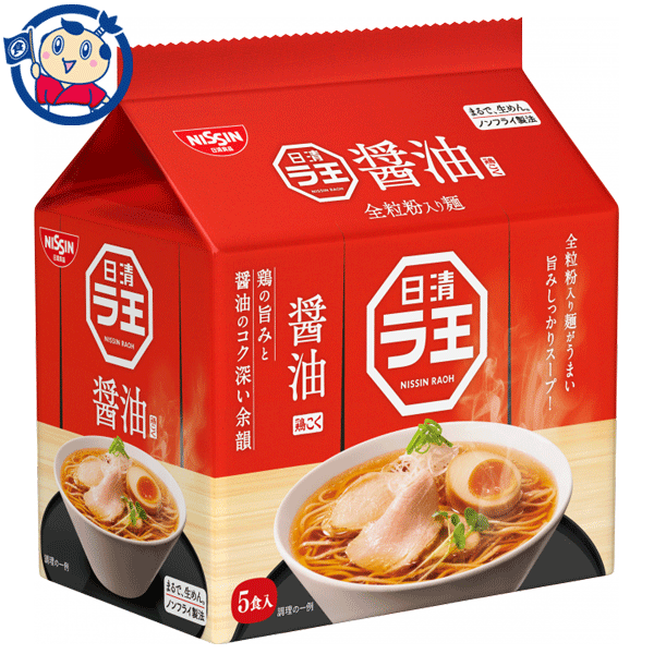 送料無料 インスタント袋麺 日清 ラ王 醤油 5食パック×6袋入×1ケース