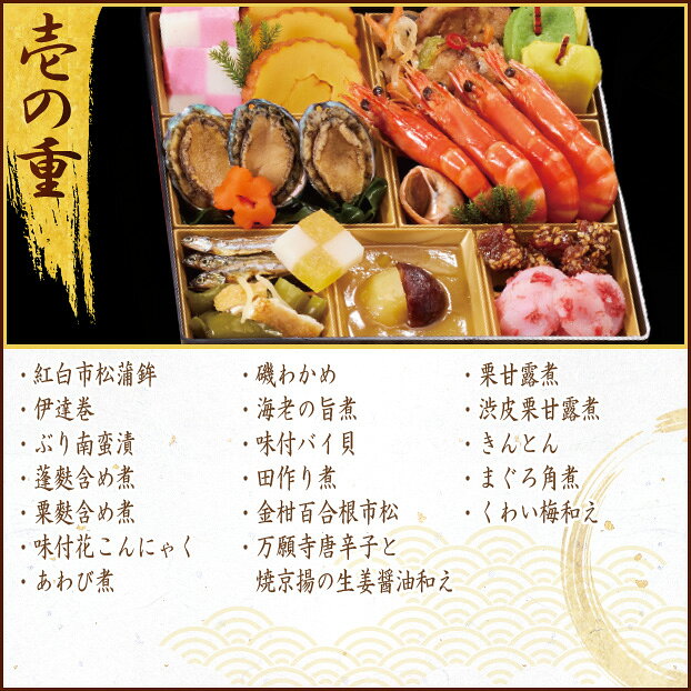 【冷凍】 京都しょうざん和洋おせち料理「紙屋川光悦」参段重 （配送)(2027年おせち料理/冷凍) okuwa-10076861 e-ショップオークワ 楽天市場店 サンプル画像3