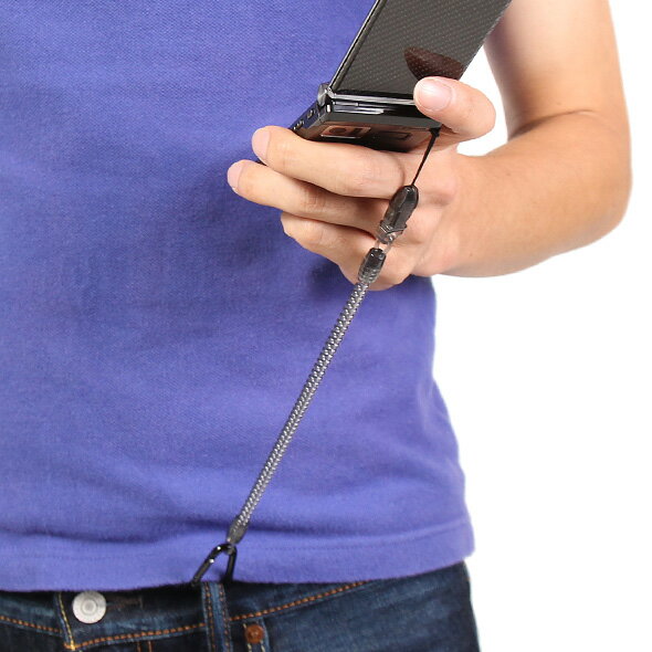 【月間優良ショップ】カラビナコイルストラップSCL-K04CB12cm-50cm【クリアブラック】【ゆうメール】 バレンタイン ホワイトデー