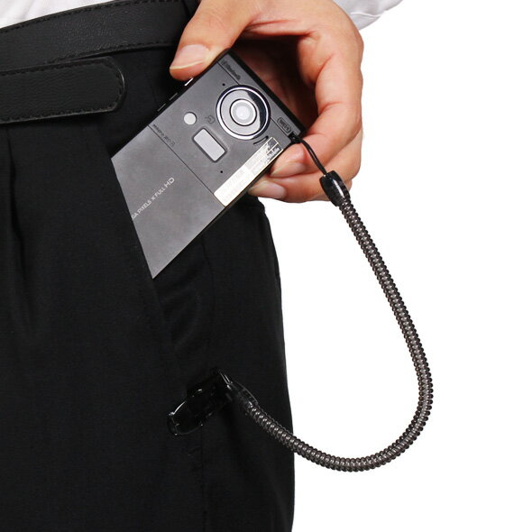 【月間優良ショップ】フィッシュクリップ コイル ストラップSCX-F04CB20cm-70cm【クリアブラック】【ゆうメール】 バレンタイン ホワイトデー