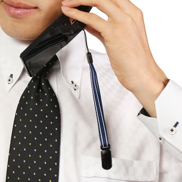 【月間優良ショップ】クリップ付平紐ハンド ストラップSFL-J04B12cm【ブルー】【ゆうメール】 バレンタイン ホワイトデー