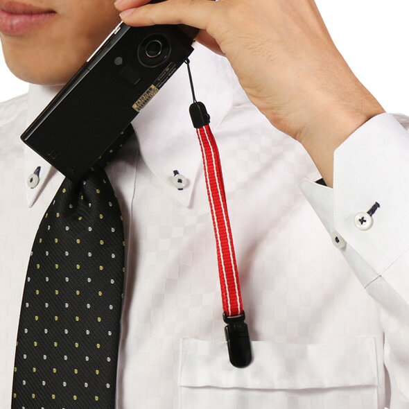 【月間優良ショップ】クリップ付平紐ハンド ストラップSFL-J04R12cm【レッド】【ゆうメール】 バレンタイン ホワイトデー