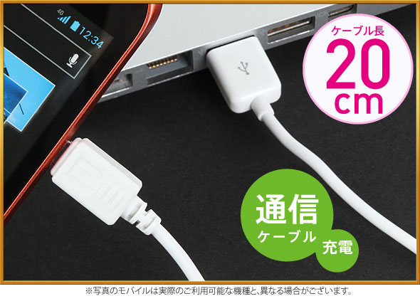 【値下げしました！50%OFF 在庫処分】月間優良ショップ 受賞 送料無料スマホ Android用通信 充電ケーブルUD-SP03WS【ホワイト】20cmショートコード ゆうメール 充電コード バレンタイン ホワイトデー格安通販　バレンタイン　人気　ランキング