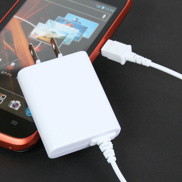 【月間優良ショップ】 携帯充電器 AC充電器 IAC-SP82WN スマホ Android対応 コンパクト使いやすい1.5mコード 【ホワイト】ゆうパック 送料無料