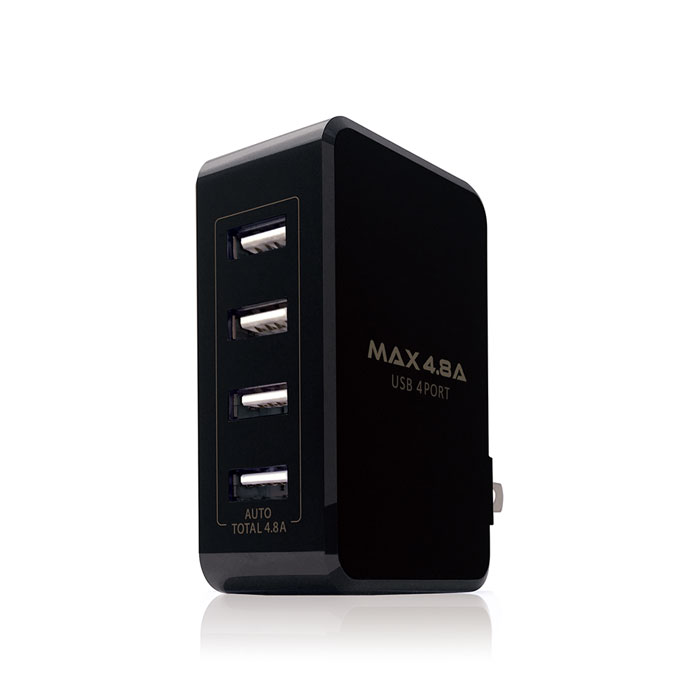 送料無料【月間優良ショップ】受賞 超急速充電 出力4.8A 充電器 チャージャー 4ポート PSE技術基準適合品 同時充電 iPhone スマホ Android 01u448ad ゆうパック バレンタイン ホワイトデー