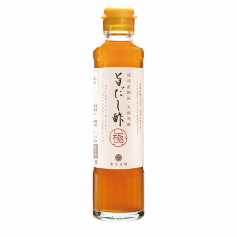  重久本舗 旨だし酢極 まるしげ 玄米黒酢 185ml かつお節発行酢 かつお節 鍋物 サラダ うどんのつゆ みそ汁 ギフト 御祝い