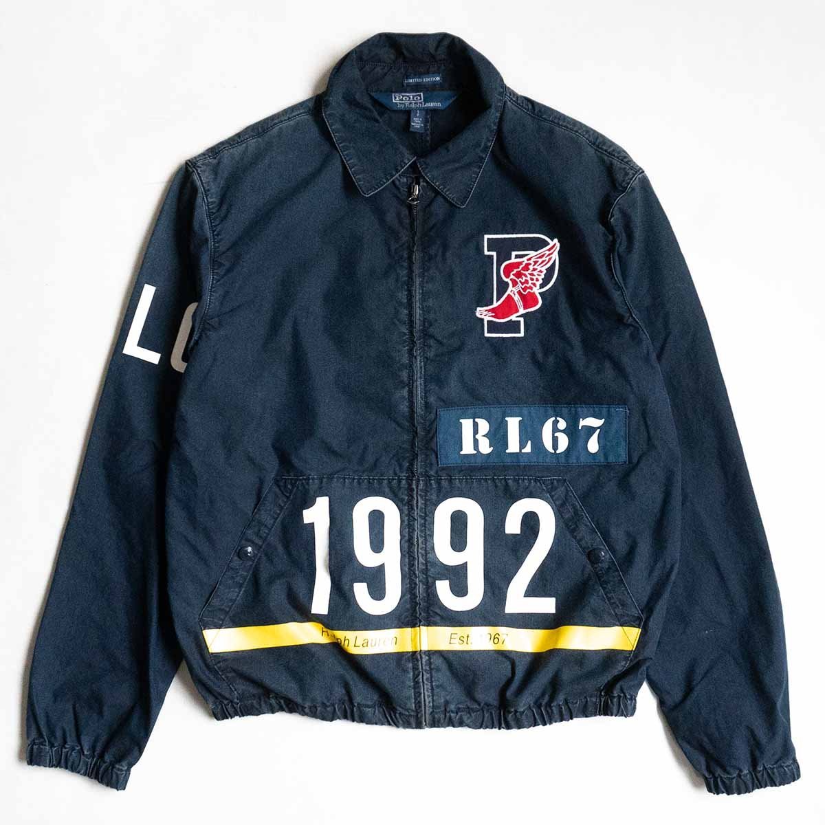 【最高級品】POLO RALPH LAUREN 【LIMITED EDITION/1992/indigo Stadium Jacket】S ジャケット ラルフローレン