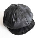 【美品】FREEWHEELERS 【8panel Casquette CASSADY BLACK HORSEHIDE】 ホースハイド キャスケット ブラック