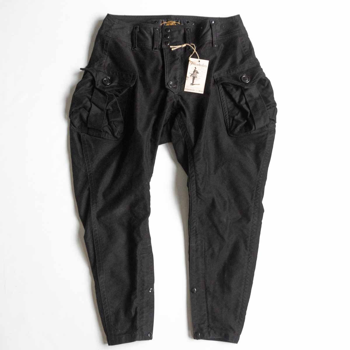 【極美品】FREEWHEELERS LEATHER TOGS【TAILDRAGGER WINTER FLYING TROUSERS】32×27 モールスキン トラウザー パンツ