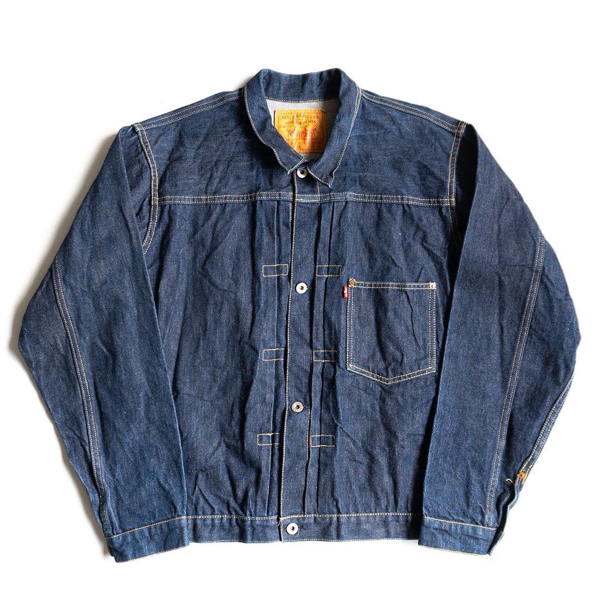 【濃紺/バレンシア製】 LEVI'S 【S506XX BIG E デニムジャケット】【大戦モデル】44 ファースト インディゴ 555