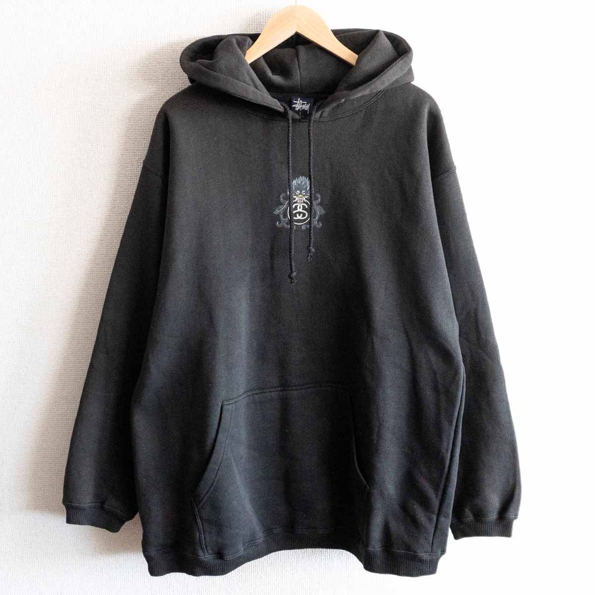 ステューシー パーカー メンズ 【90s】OLD STUSSY【龍ロゴ パーカー】L 90年代 オールド ステューシー ドラゴン 紺タグ 古着