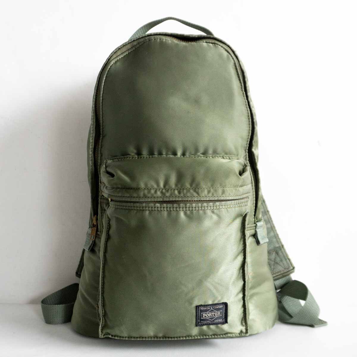 【定番】PORTER 【タンカー リュック】セージグリーン ポーター バックパック デイパック カーキ TANKER BAG ナイロン