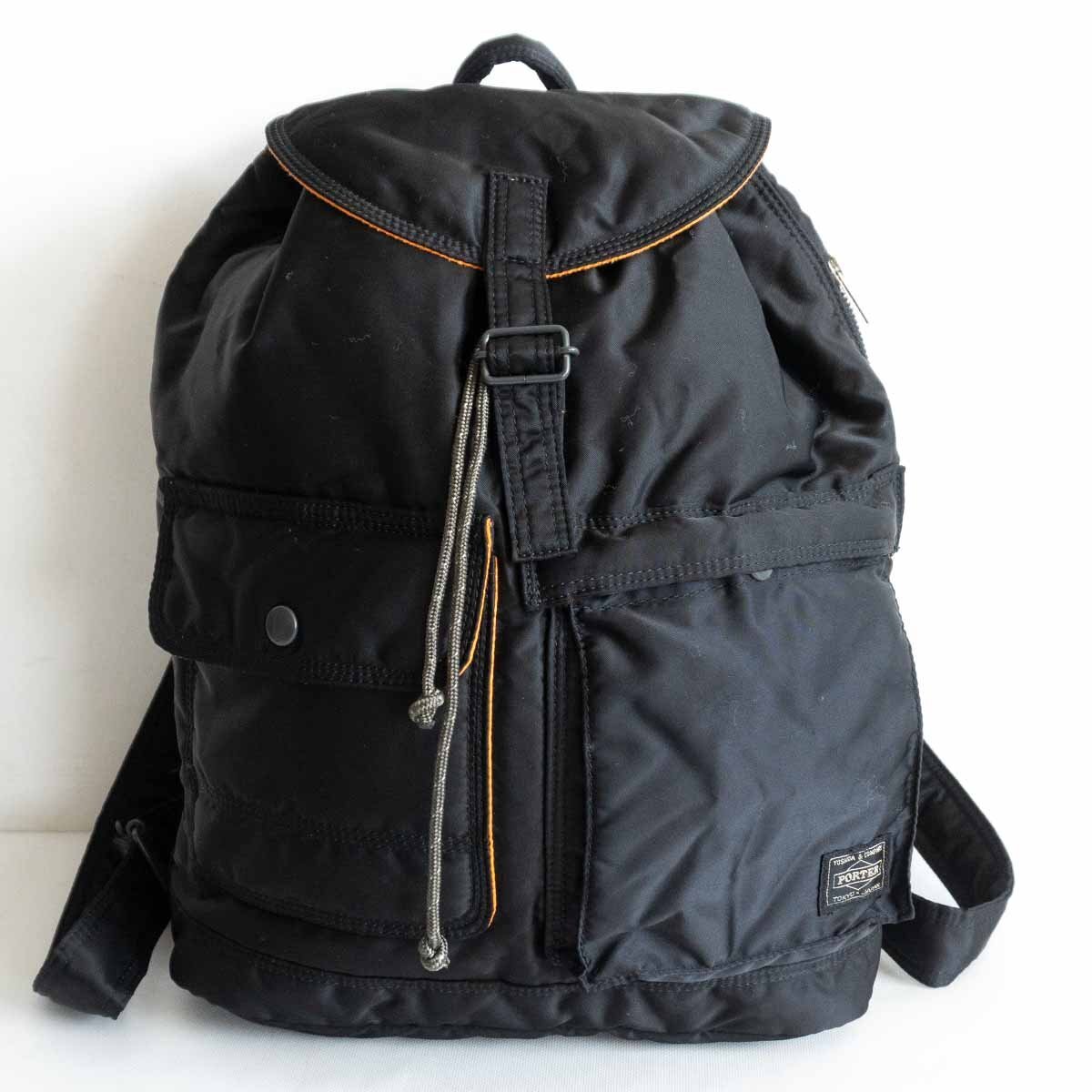 【美品/定番】PORTER 【タンカー リュック】ポーター ブラック バックパック デイパック ナイロン TANKER BAG